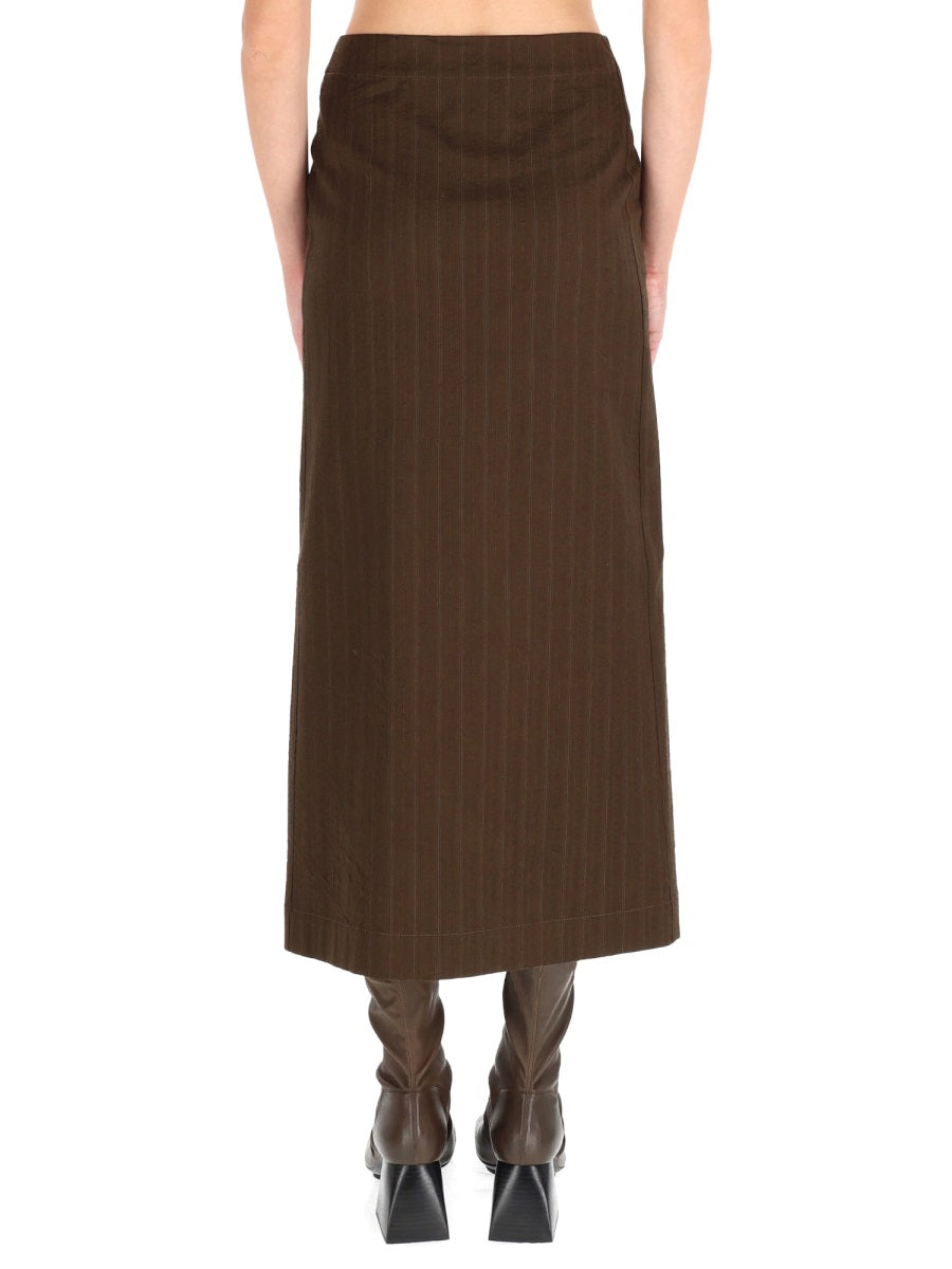 UMA WANG MIDI GAD SKIRT - Elegant Wool Blend