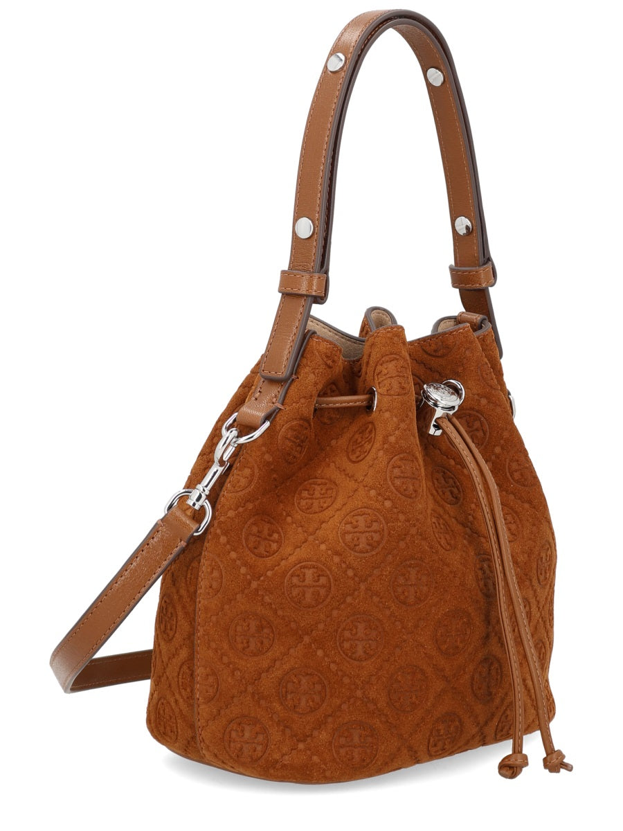 TORY BURCH Suede and Leather Handbag - Women's Mini Style