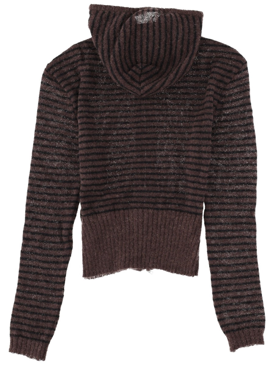 OUR LEGACY Fuzzy Alpaca Stripe Sweater for Women - FW25