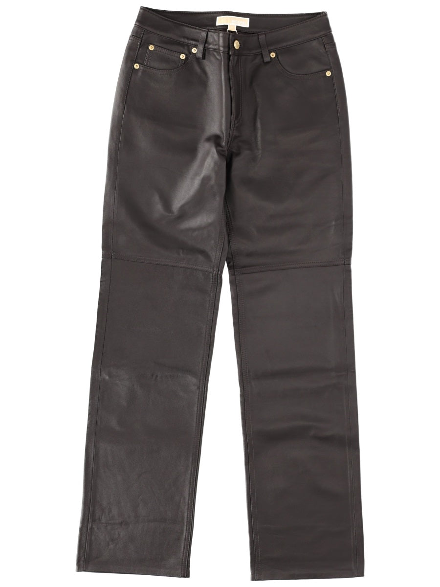 MICHAEL BY MICHAEL KORS Luxe Lamb Leather Trousers for Women