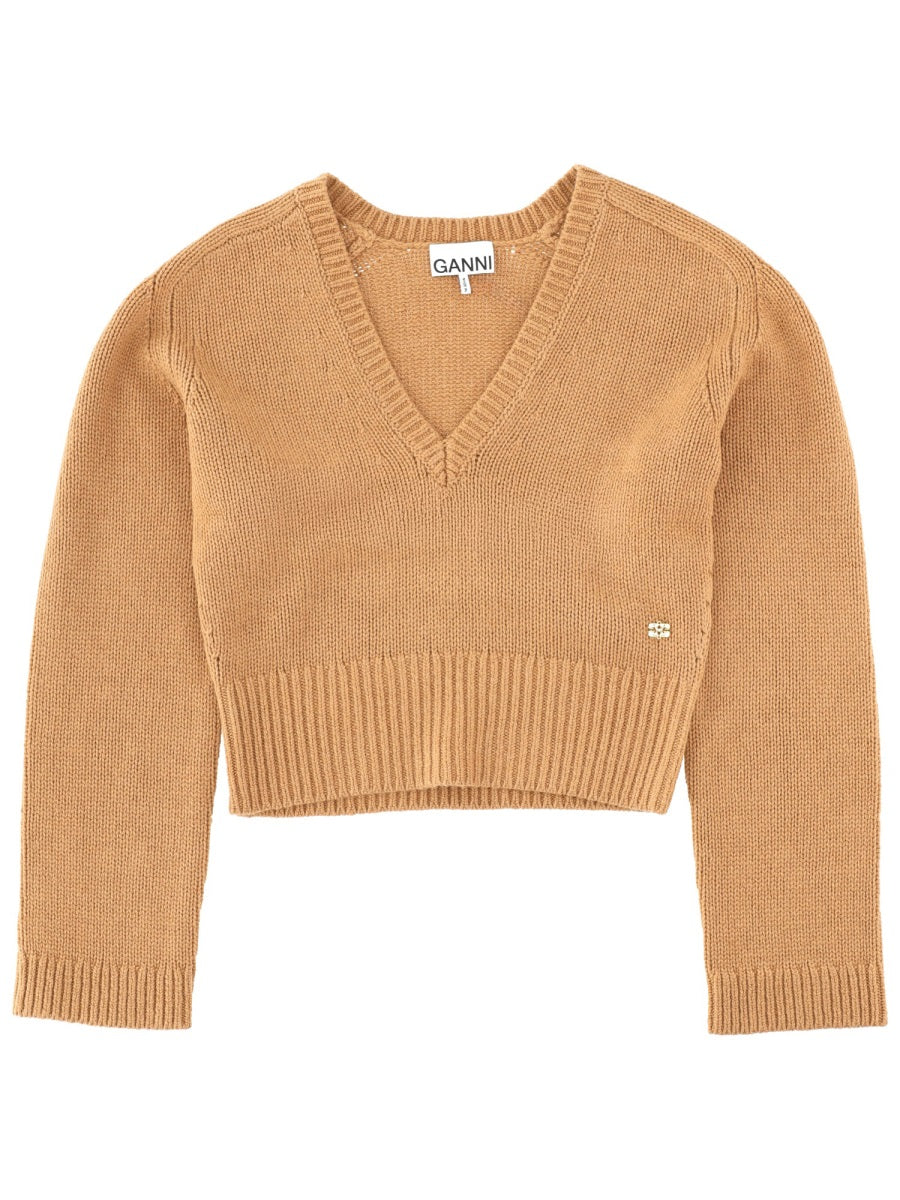 GANNI Luxurious Wool & Yak Blend Sweater