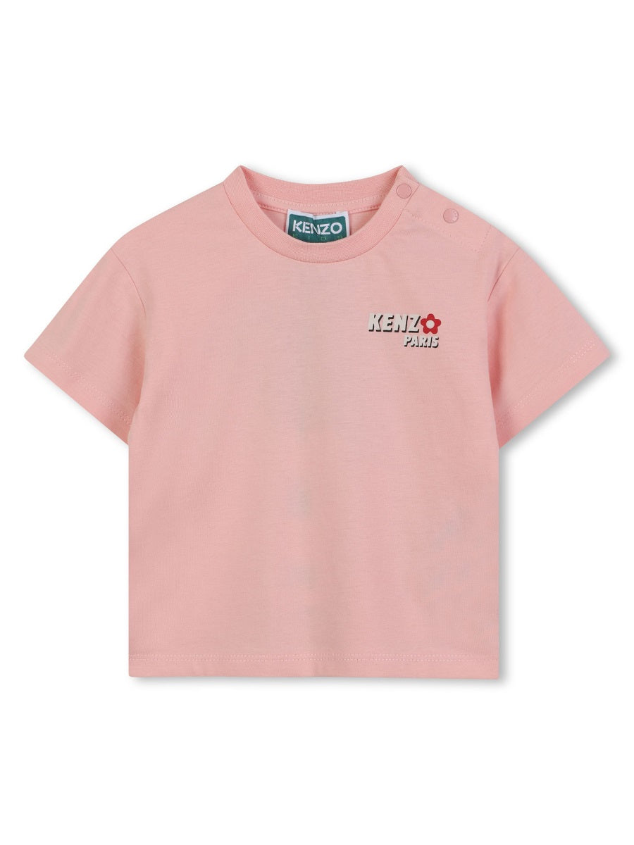 KENZO Mini Cotton T-Shirt for Baby Girls - FW25 Collection