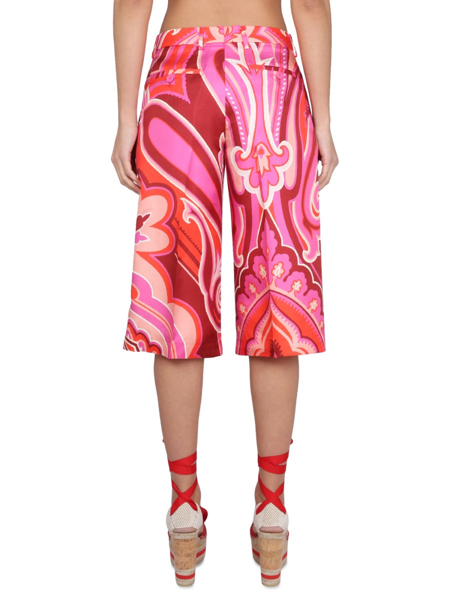 ETRO Silk and Cotton Bermuda Shorts for Women