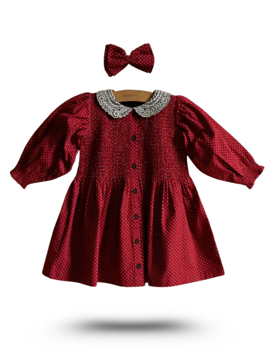 BONJOUR Mini Dress with Hair Clip