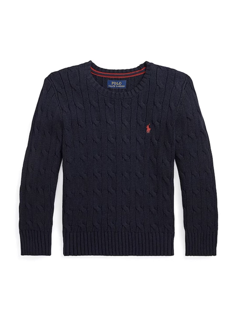 POLO RALPH LAUREN Boys' Mini Cable Knit Long Sleeve Sweater