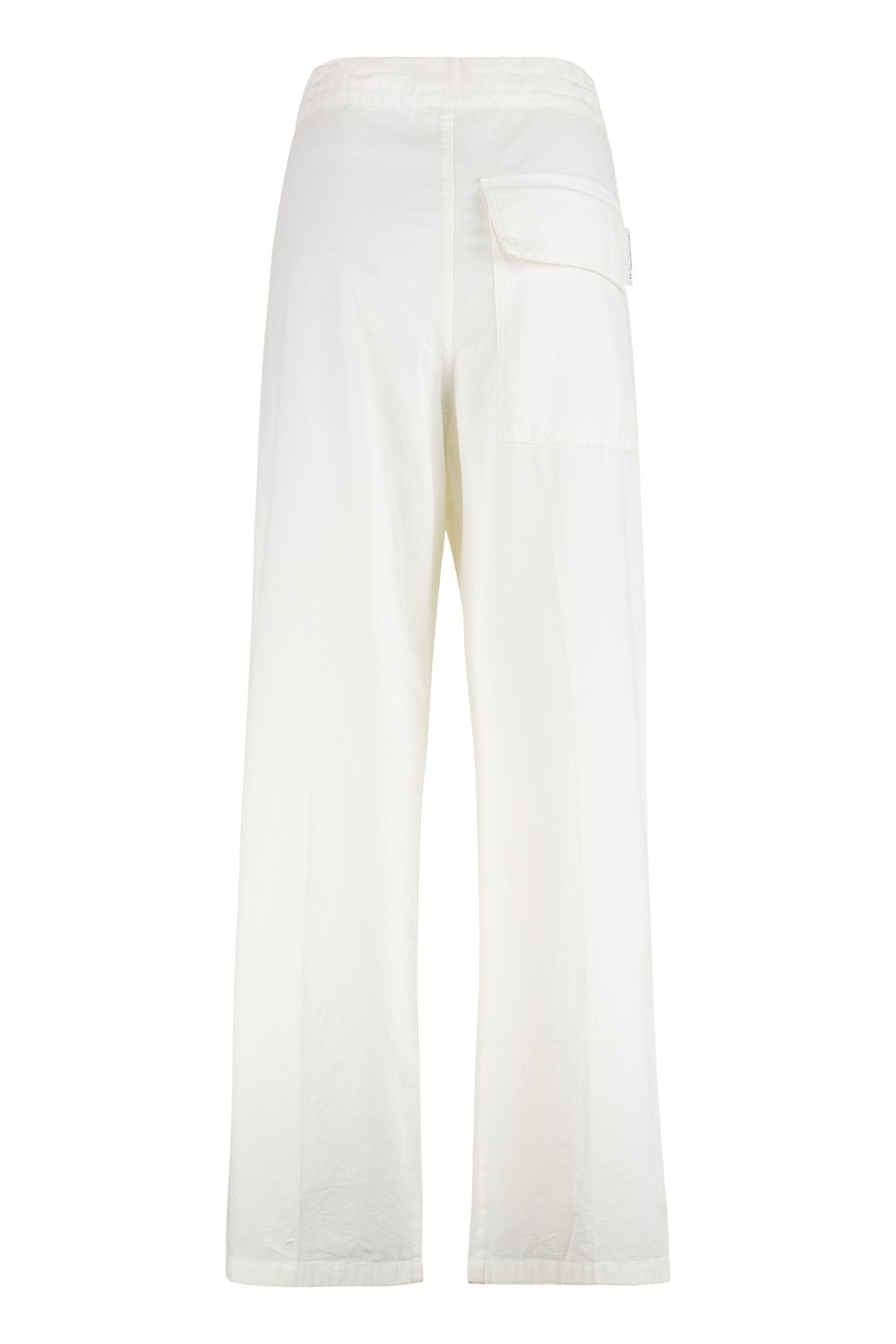 VICTORIA BECKHAM Adjustable Drawstring Cotton Trousers for Women