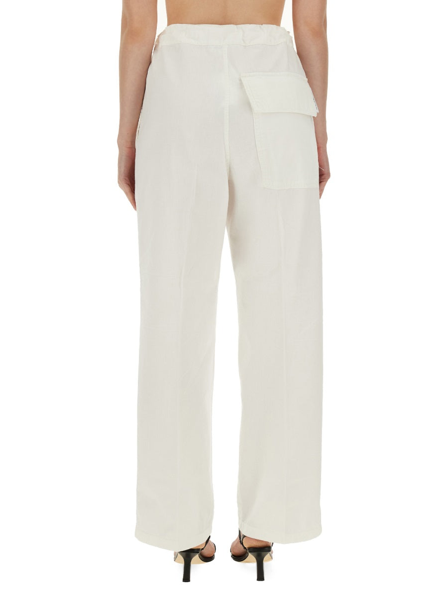 VICTORIA BECKHAM Wide Leg Cotton Pants - Size 8 UK