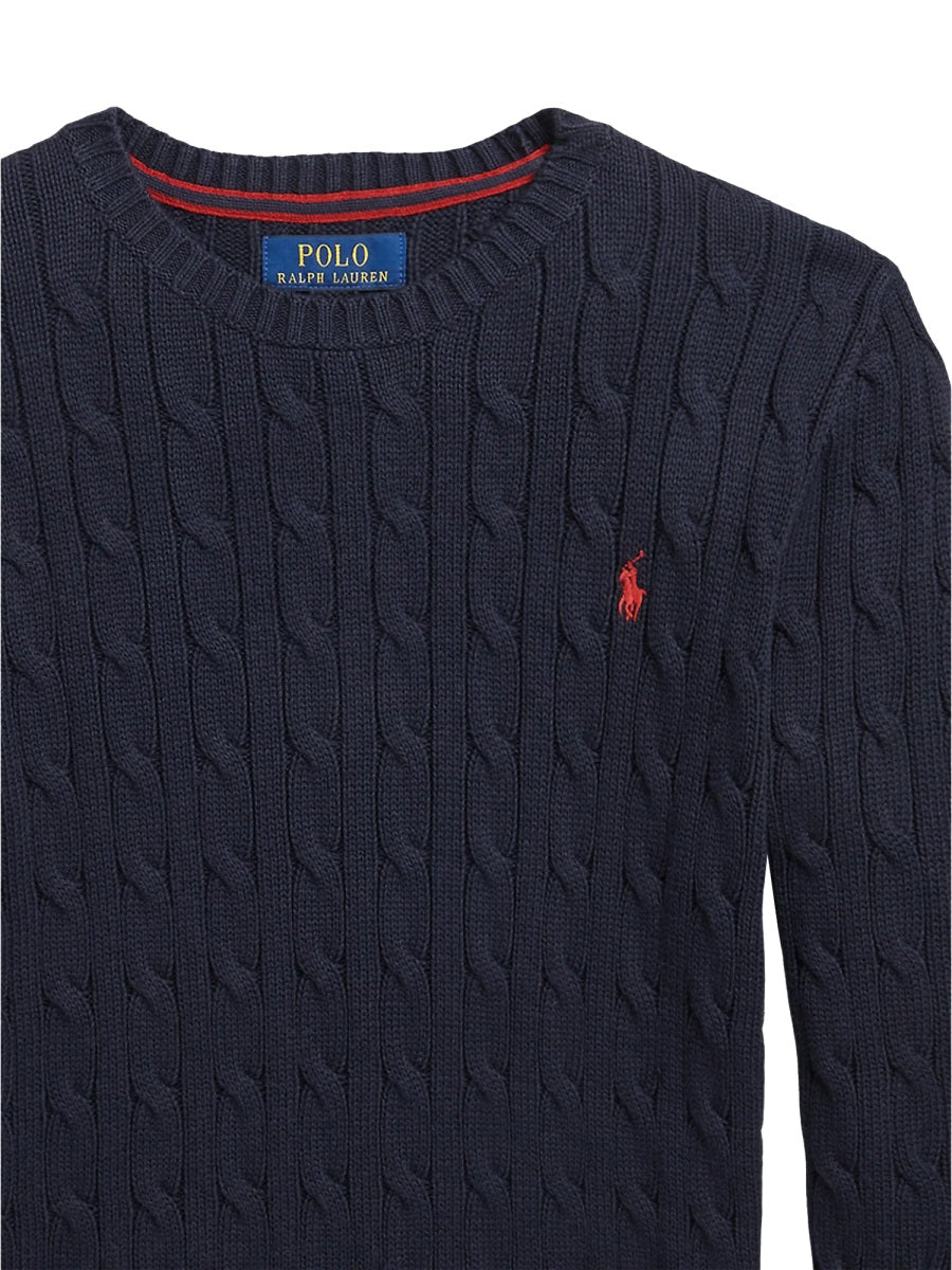 POLO RALPH LAUREN Boys' Mini Cable Knit Long Sleeve Sweater