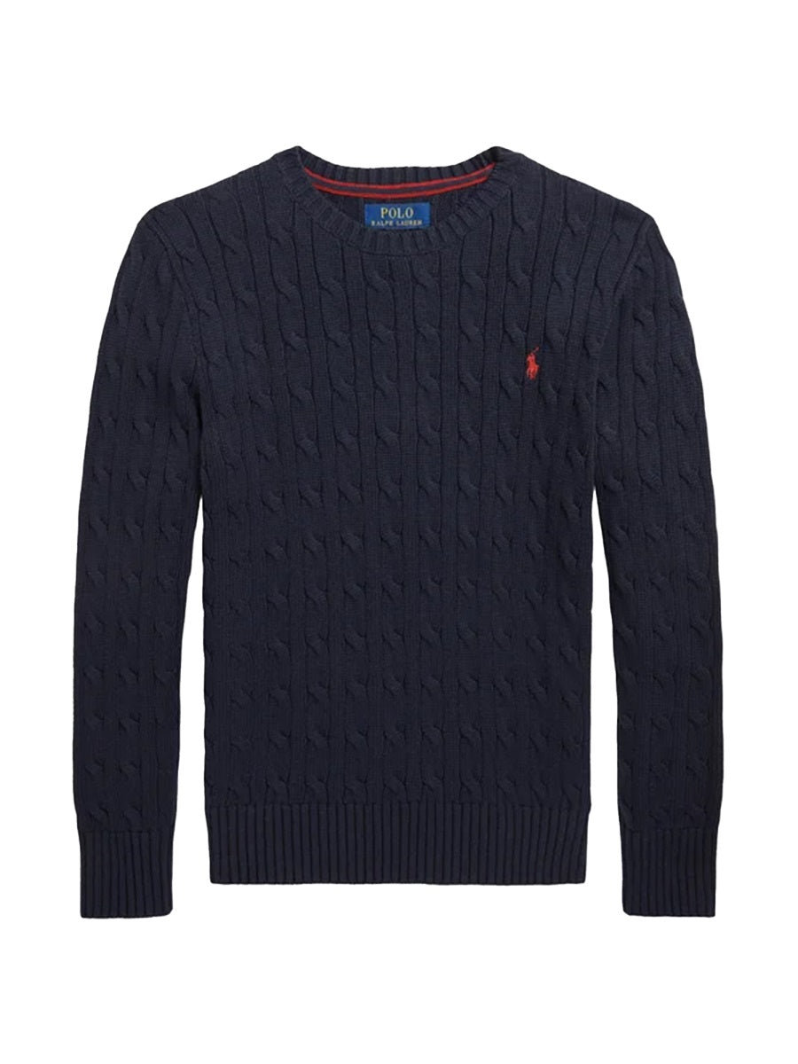 POLO RALPH LAUREN Boys' Mini Cable Knit Long Sleeve Sweater