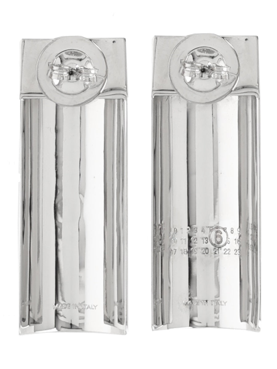 MM6 MAISON MARGIELA Elegant Mini Brass and Silver Earrings