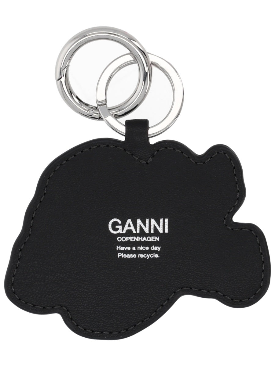 GANNI Recycled Leather Key Holder - Mini Design