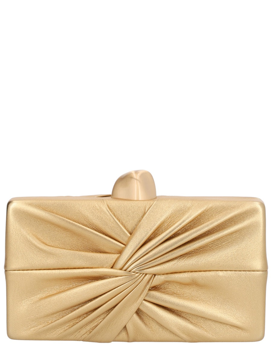 CULT GAIA Mini Cow Leather Clutch with Brass Details
