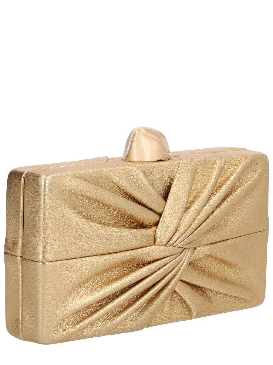 CULT GAIA Mini Cow Leather Clutch with Brass Details