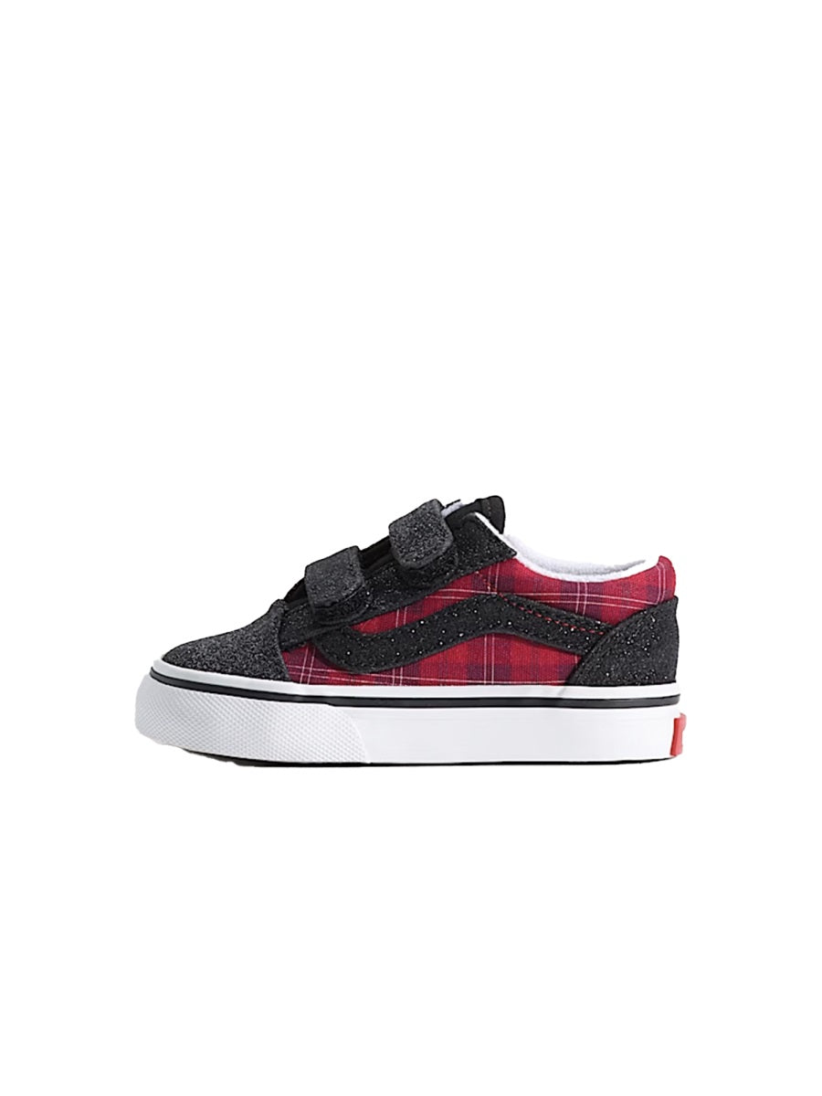 VANS Old Skool Mini Glitter Plaid Sneakers