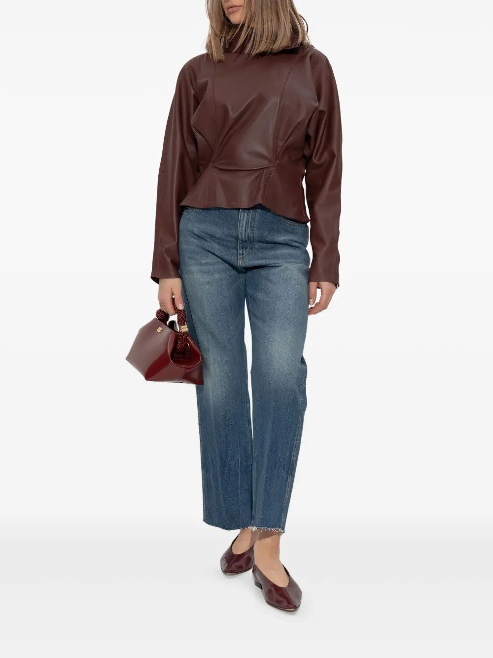 VICTORIA BECKHAM Vintage Cropped Denim Jean Pants for Women