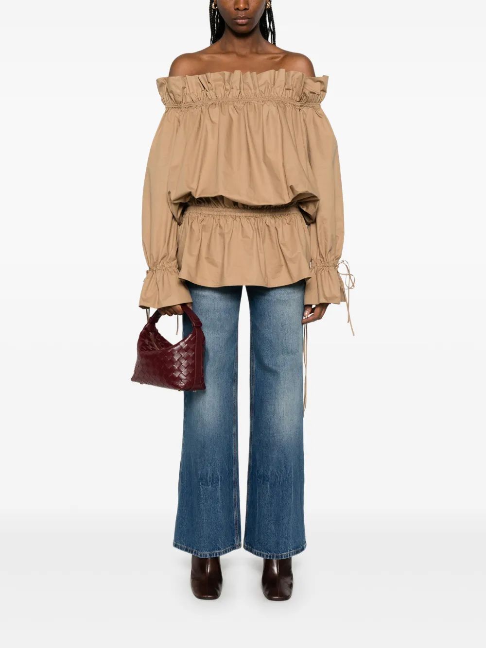 VICTORIA BECKHAM Gigi Flared Denim Jean Pants for Women