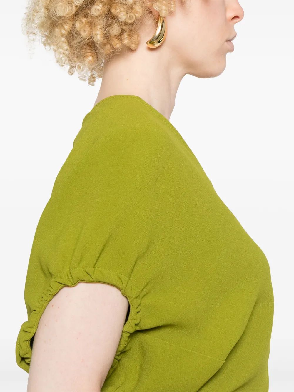 VICTORIA BECKHAM Chic Batman Sleeve Mini Dress