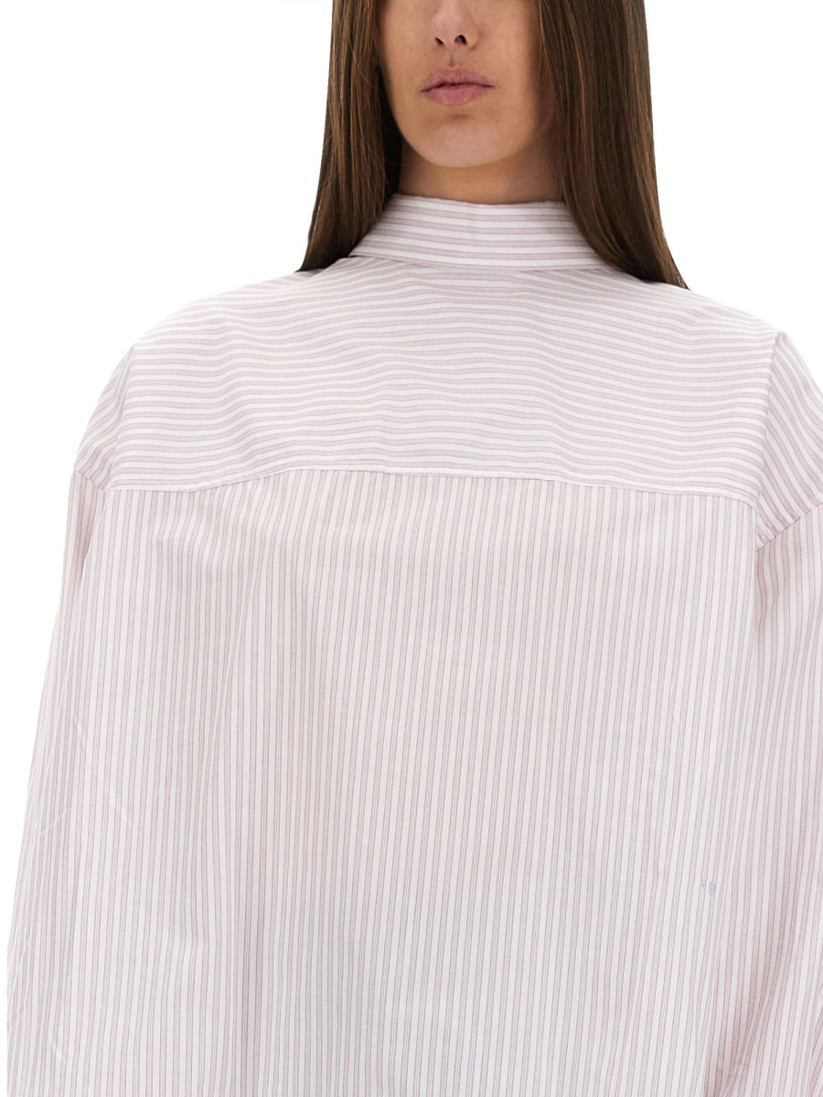 VICTORIA BECKHAM Oversized Blouse with Knotted Collar - Size 4 UK