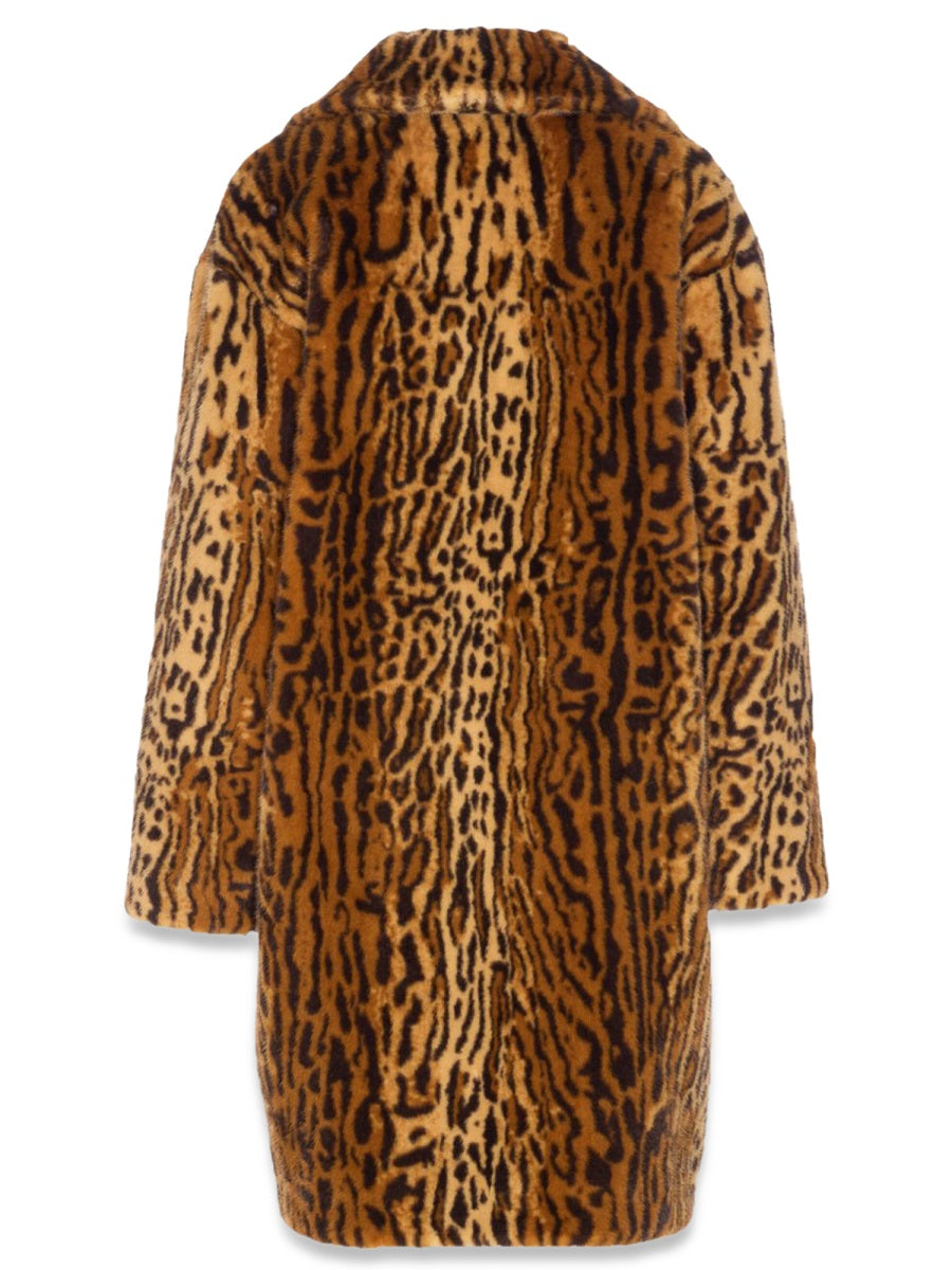 STAND Chic Animal Print Fur Coat for Women - FW25