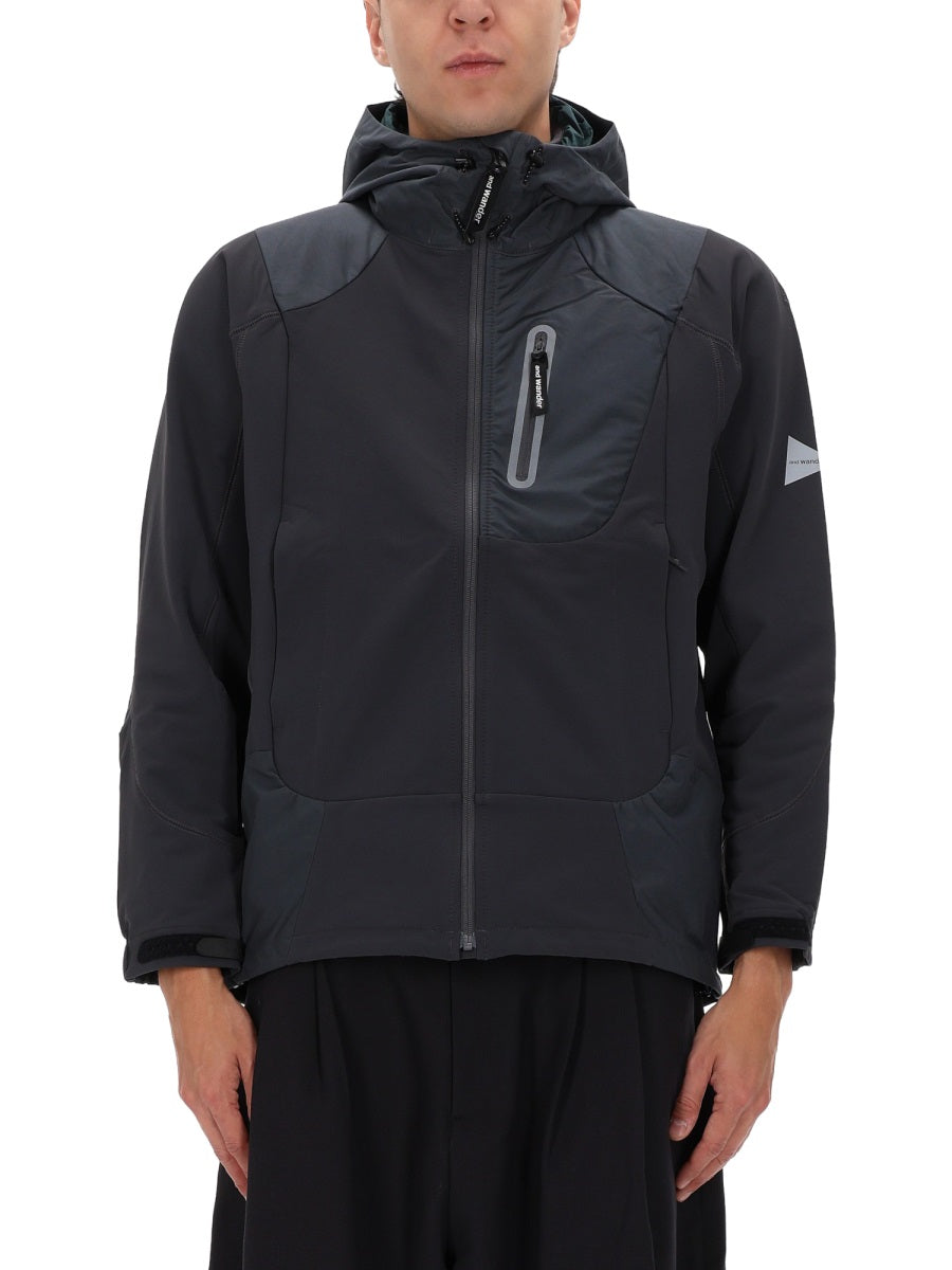 AND WANDER Men's Nylon Blend Jacket for FW25