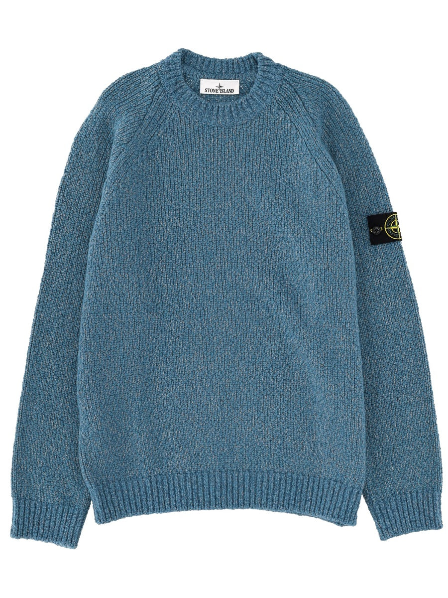 STONE ISLAND Wool Blend Loose Fit Sweater