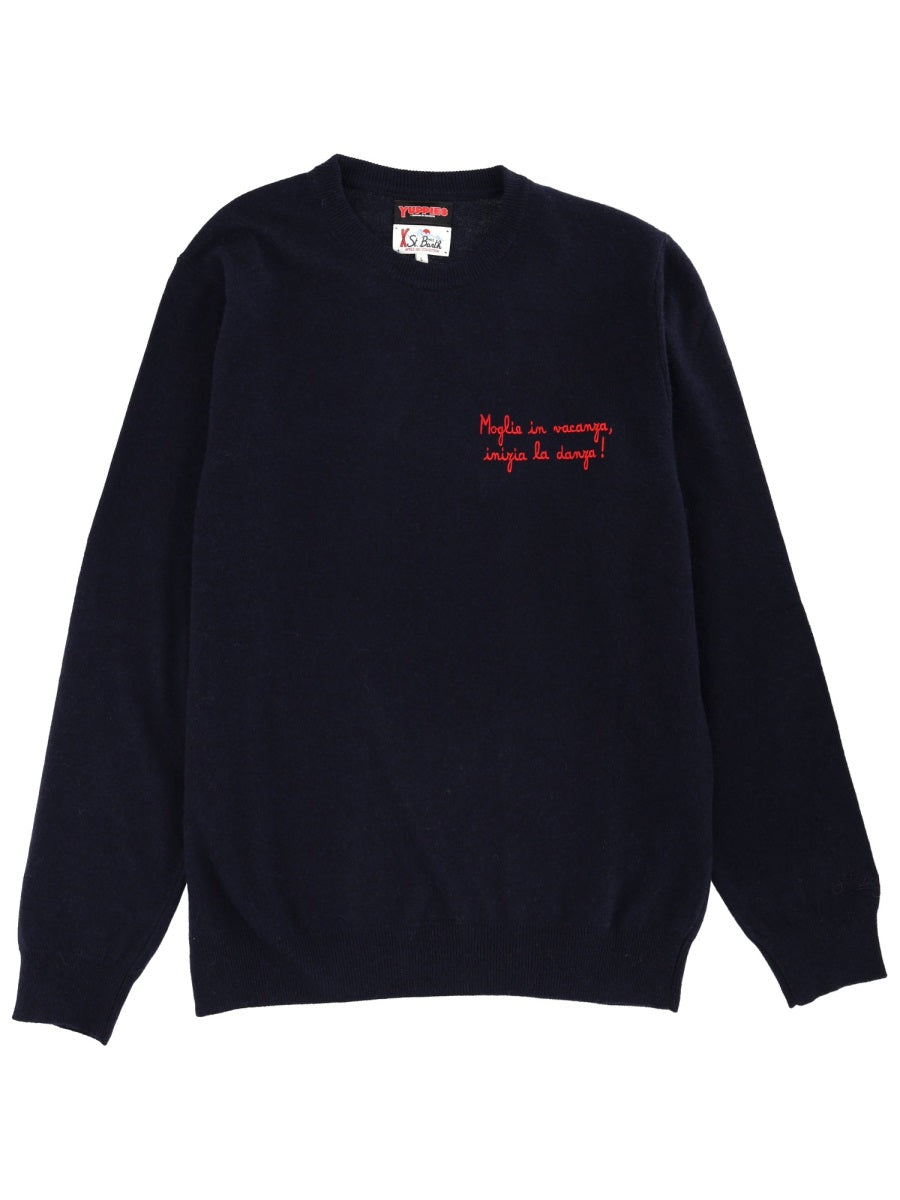 MC2 SAINT BARTH Wool Crewneck Sweatshirt for Men - FW25 Collection