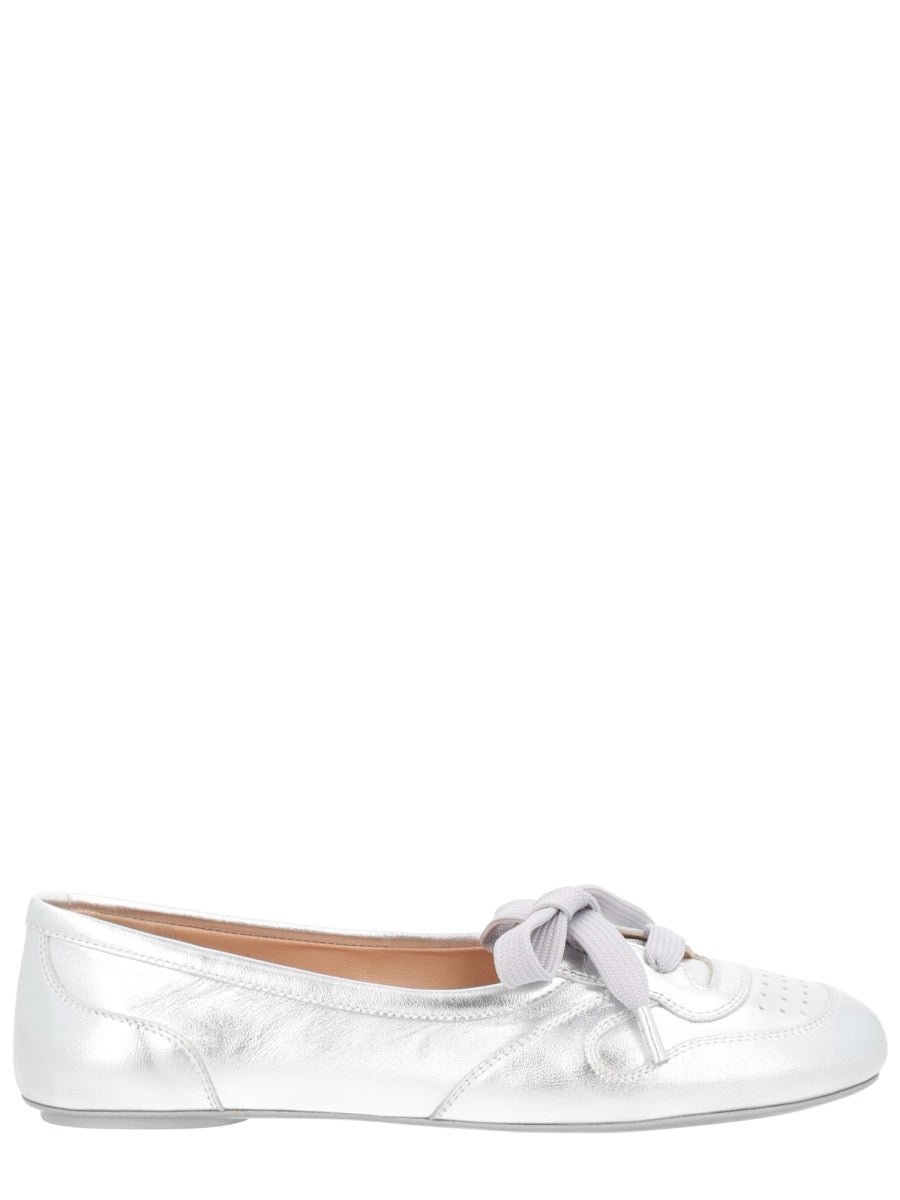 GIANVITO ROSSI Women's Leather Mini Ballerina Flats