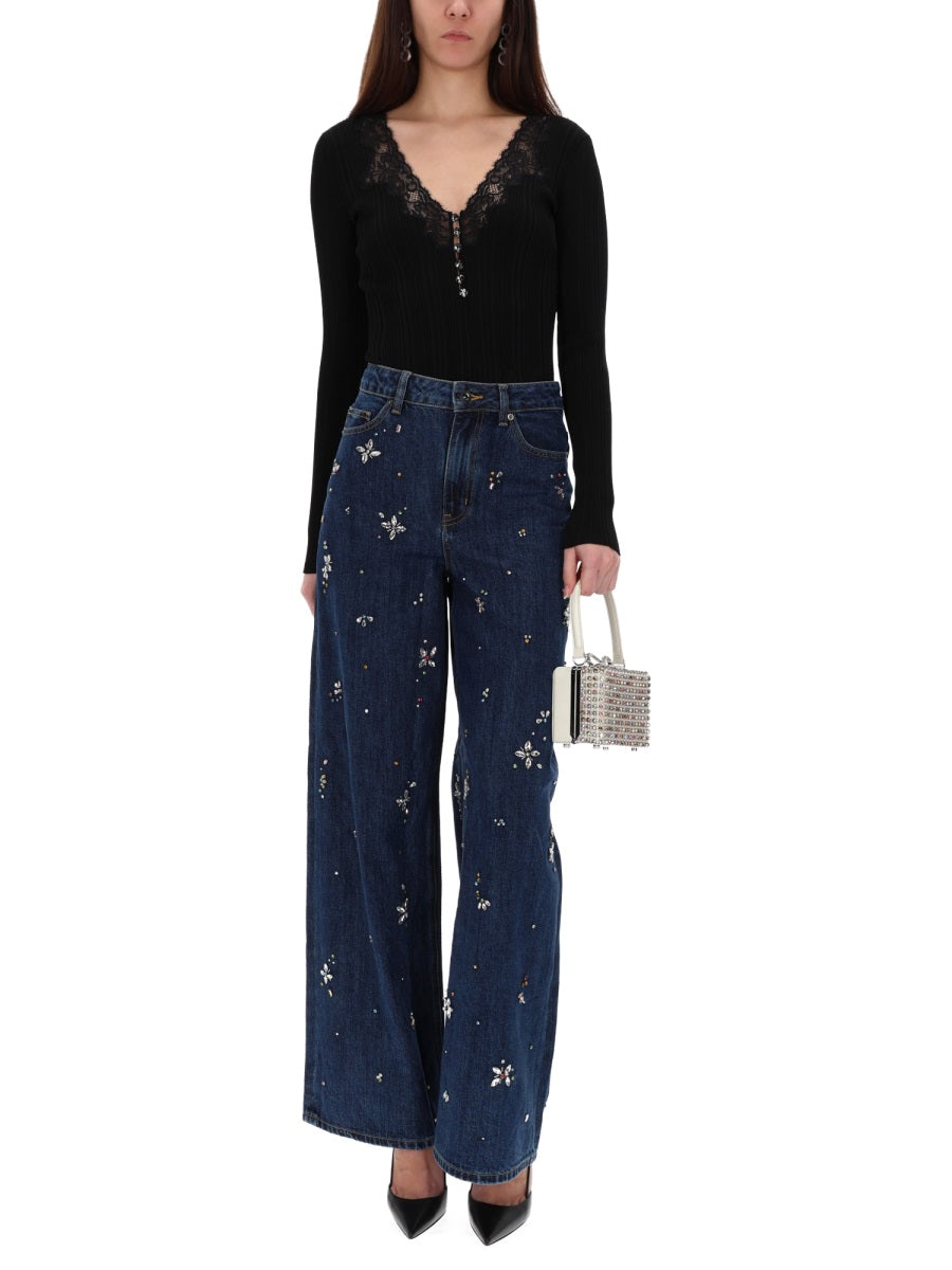 SELF-PORTRAIT Elegant Top with Textured Fabric for Women