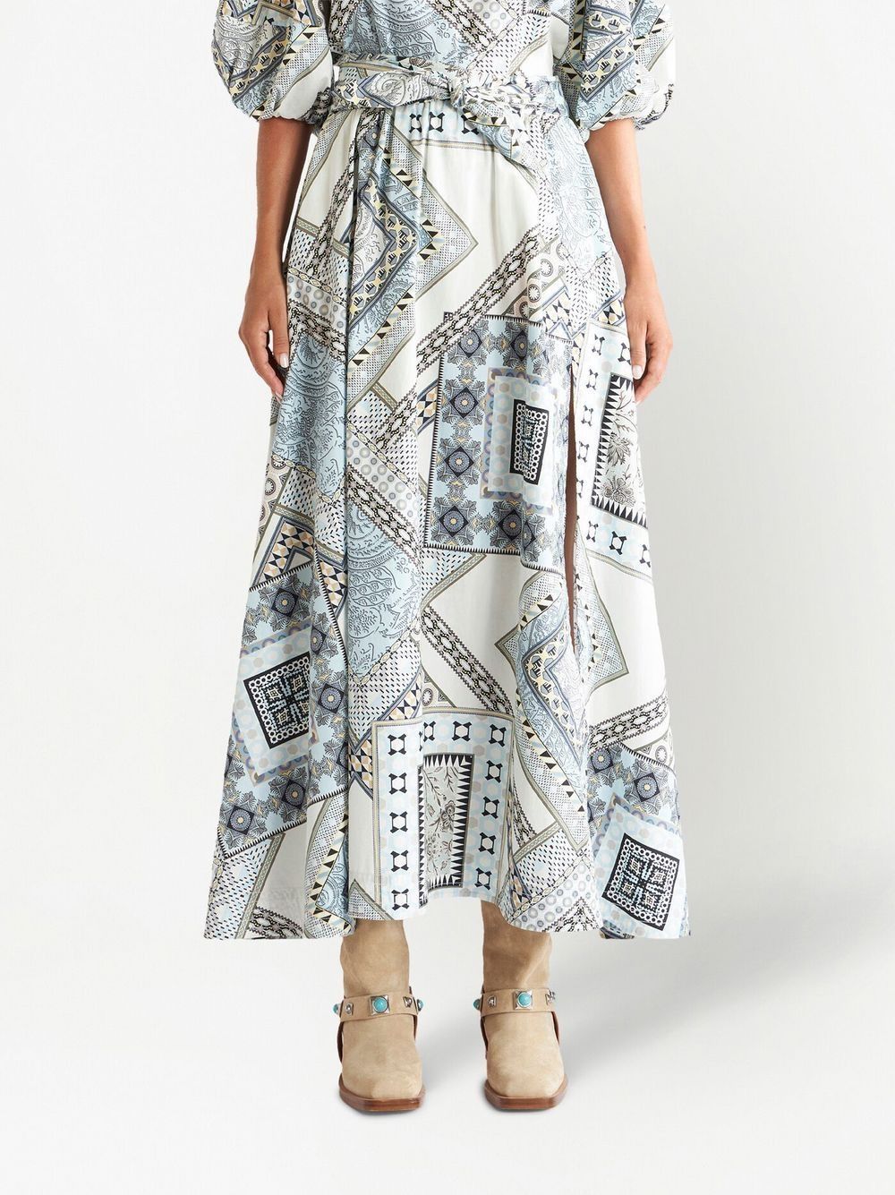 ETRO Geometric Print Cotton Mini Skirt