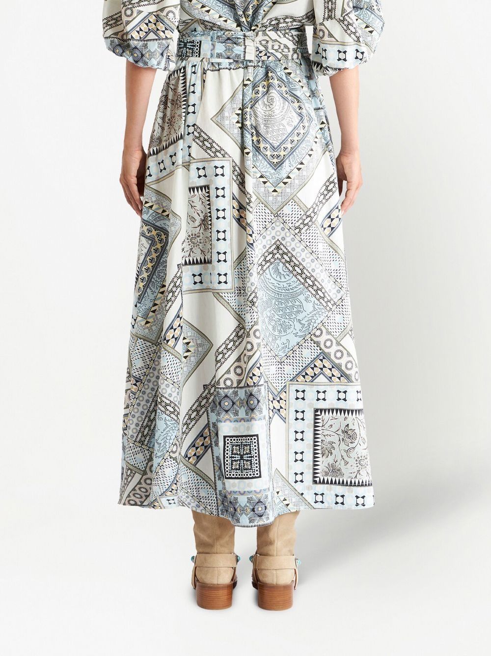 ETRO Geometric Print Cotton Mini Skirt