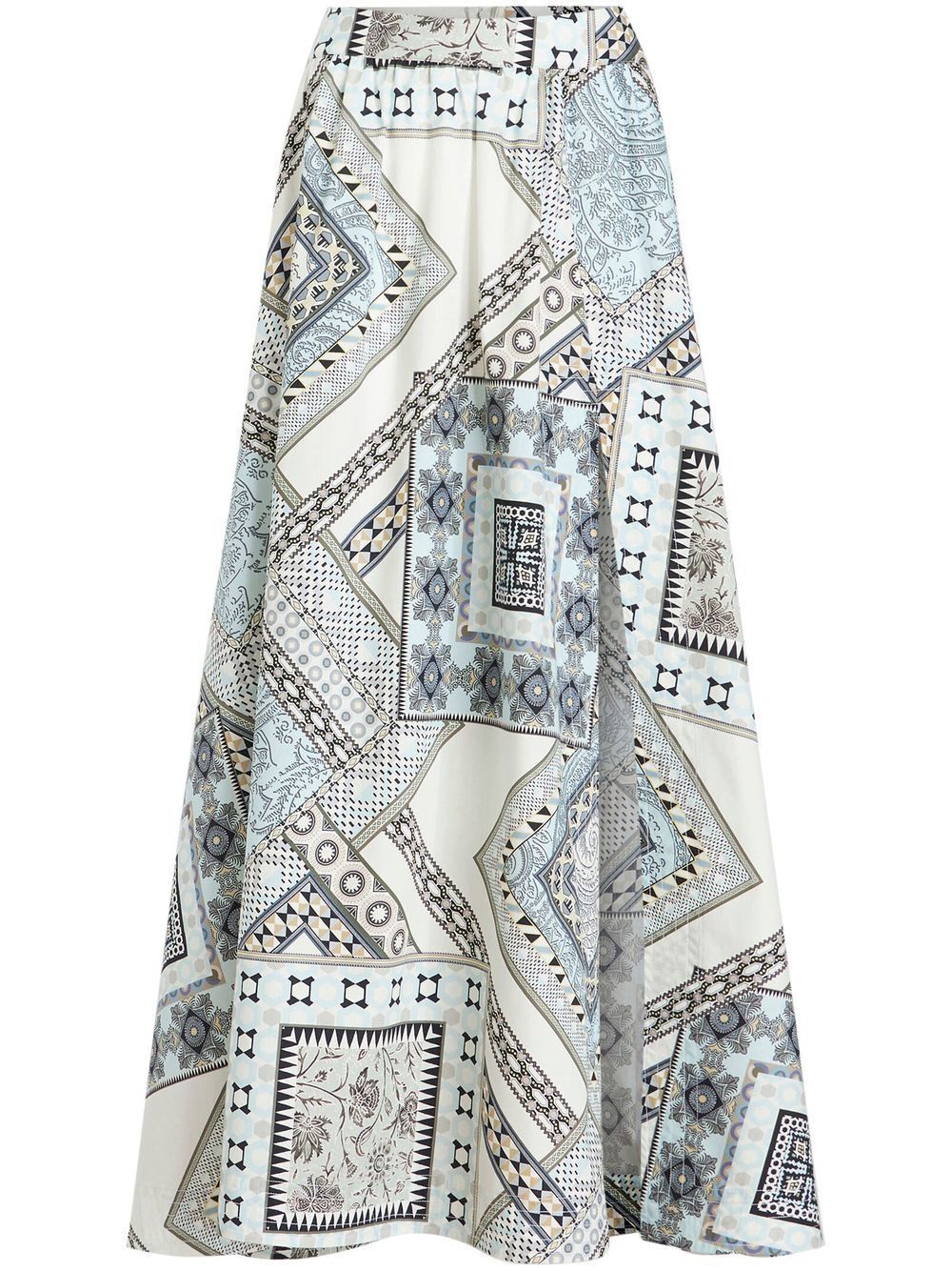 ETRO Geometric Print Cotton Mini Skirt