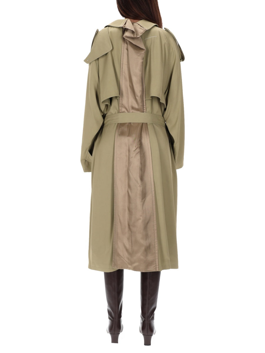 MM6 MAISON MARGIELA Chic Women's Draped Trench Coat