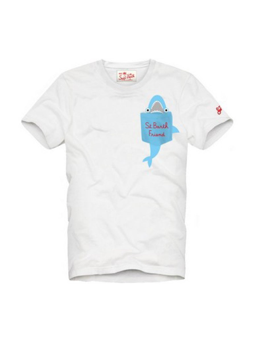 MC2 SAINT BARTH Mini Shark Friend T-Shirt for Boys