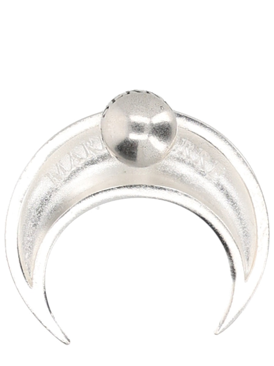 MARINE SERRE Elegant Silver Mini Earrings for Women