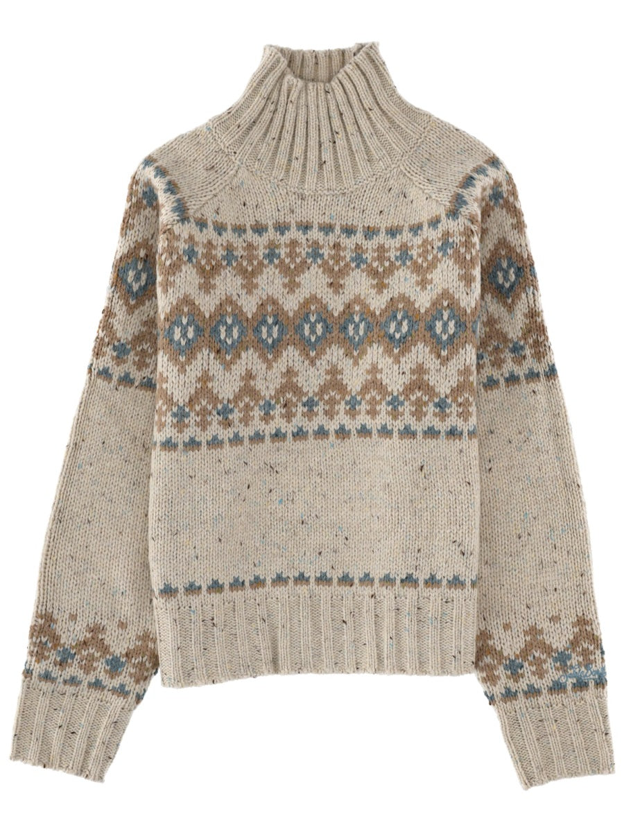 MC2 SAINT BARTH Cozy Multicolour Wool Blend Sweater for Women