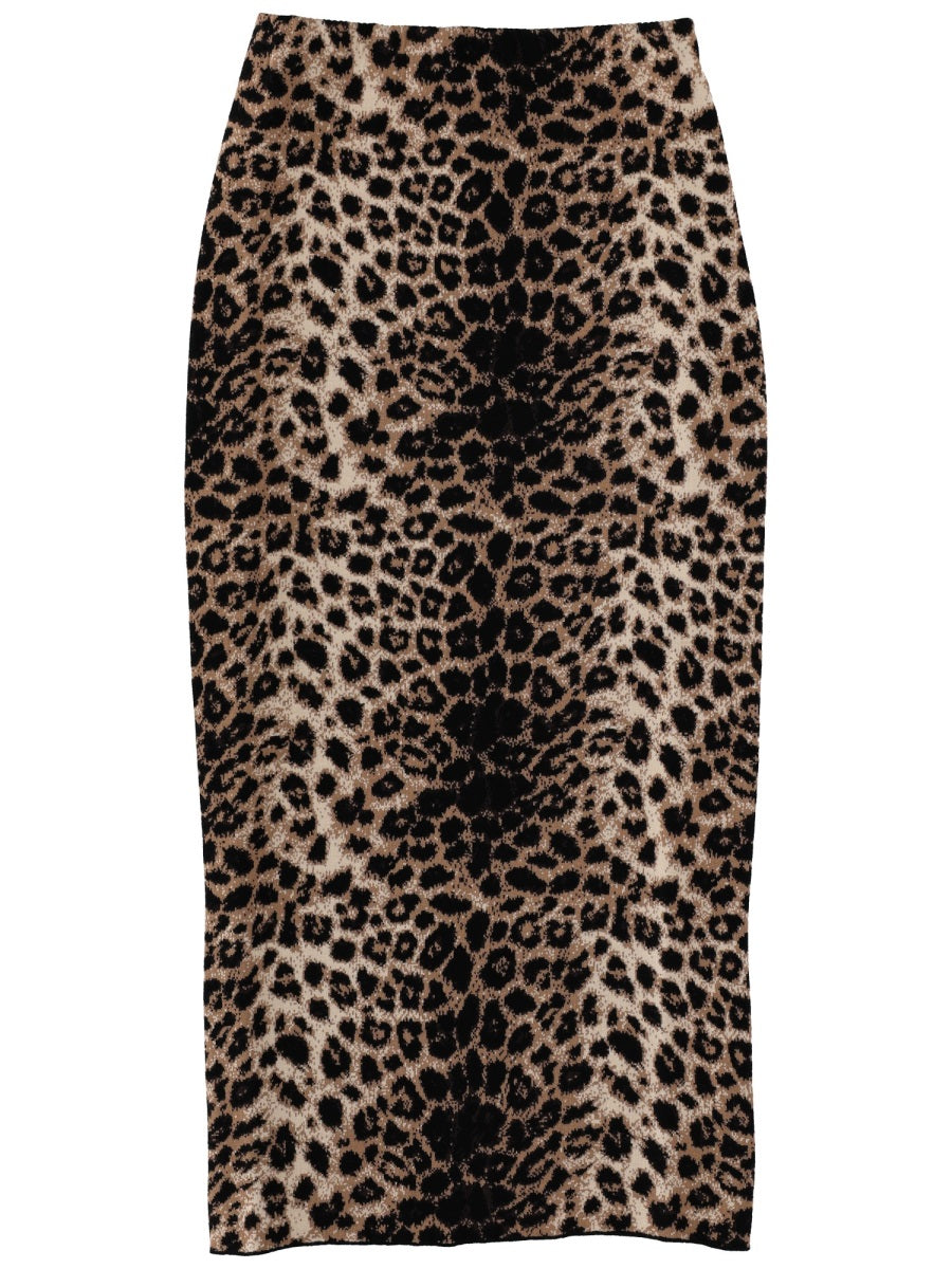 CIRCUS HOTEL Animal Print Mini Skirt for Women - FW25 Collection