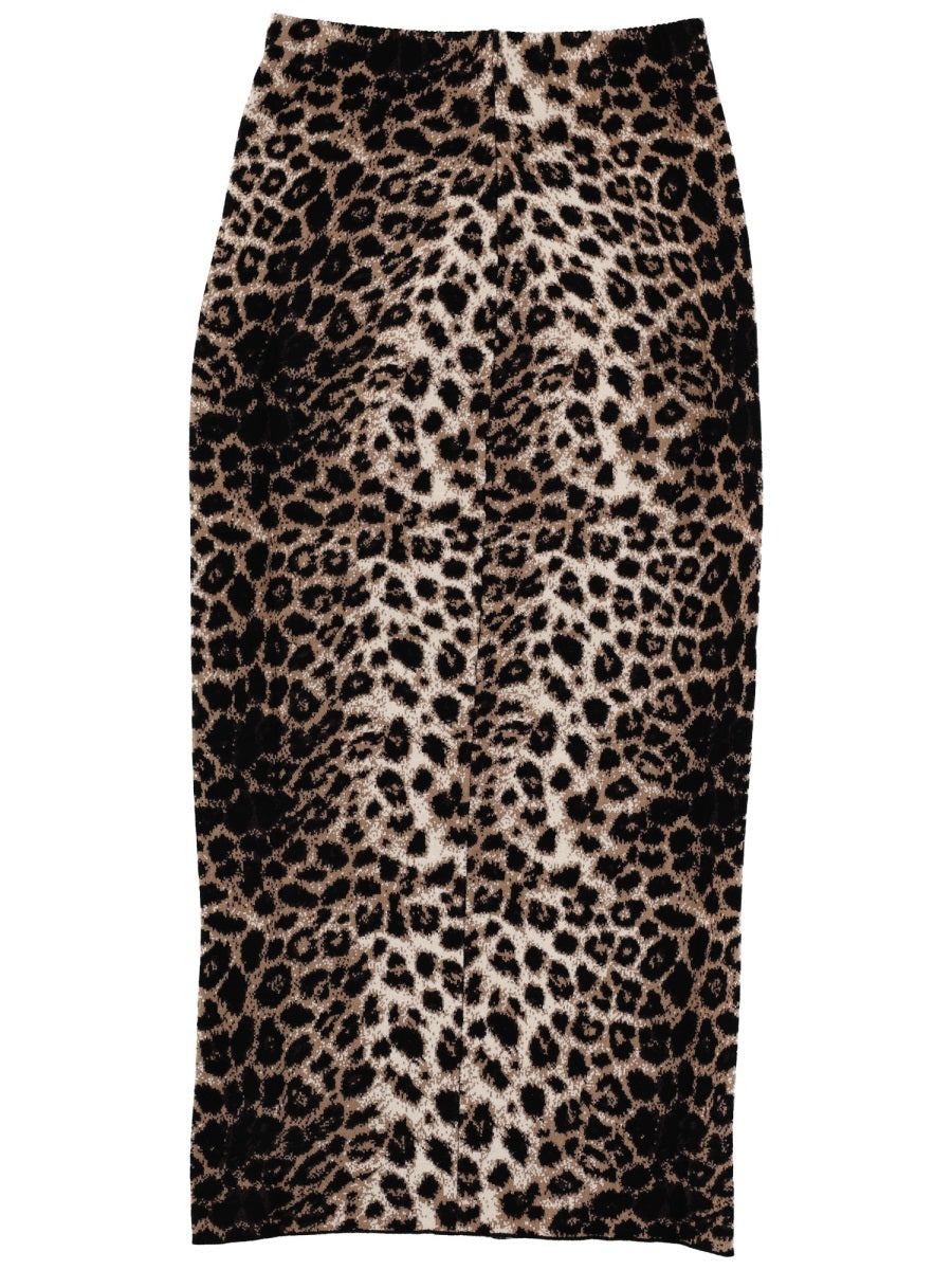CIRCUS HOTEL Animal Print Mini Skirt for Women - FW25 Collection