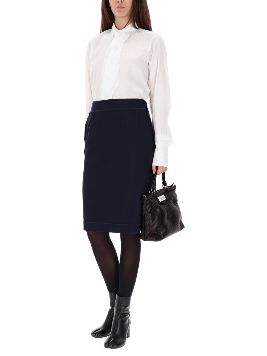 MAISON MARGIELA Chic Wool Blend Mini Skirt