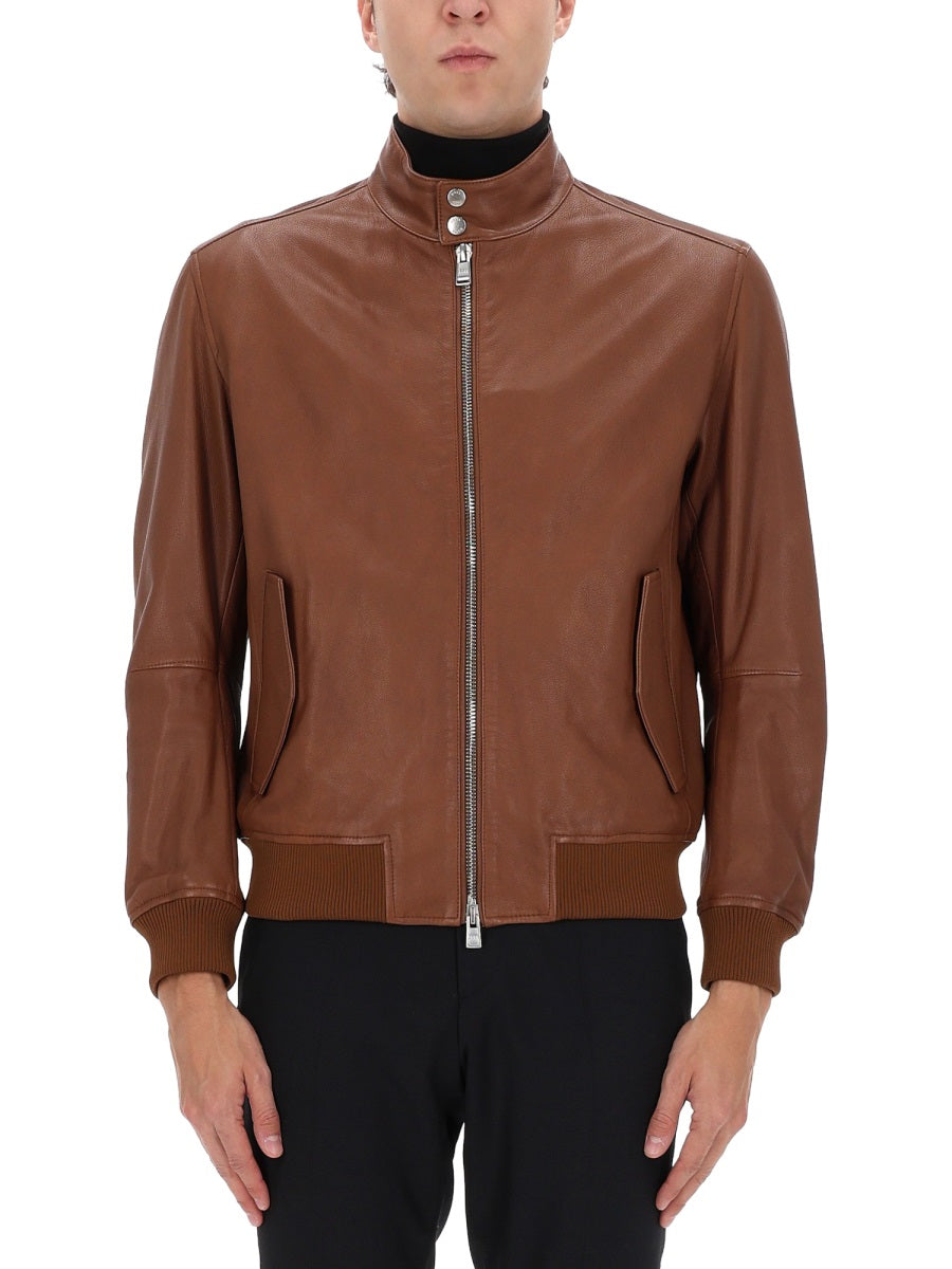 BOSS Leather Jacket for Men - FW25 Collection