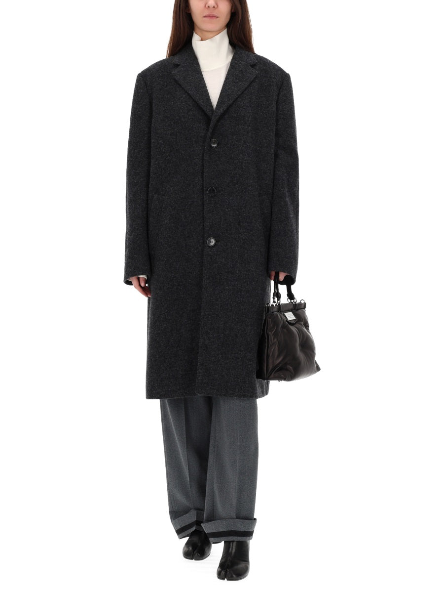 MAISON MARGIELA Elegant Wool-Blend Trench Coat for Women