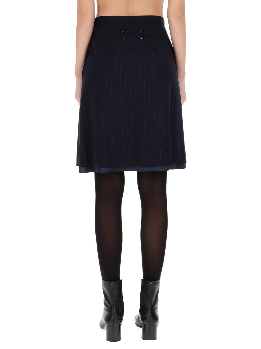 MAISON MARGIELA Wool Denim Mini Skirt for Women - FW25 Collection
