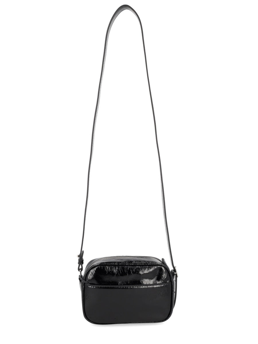 COURREGES Varnished Cow Leather Shoulder Bag