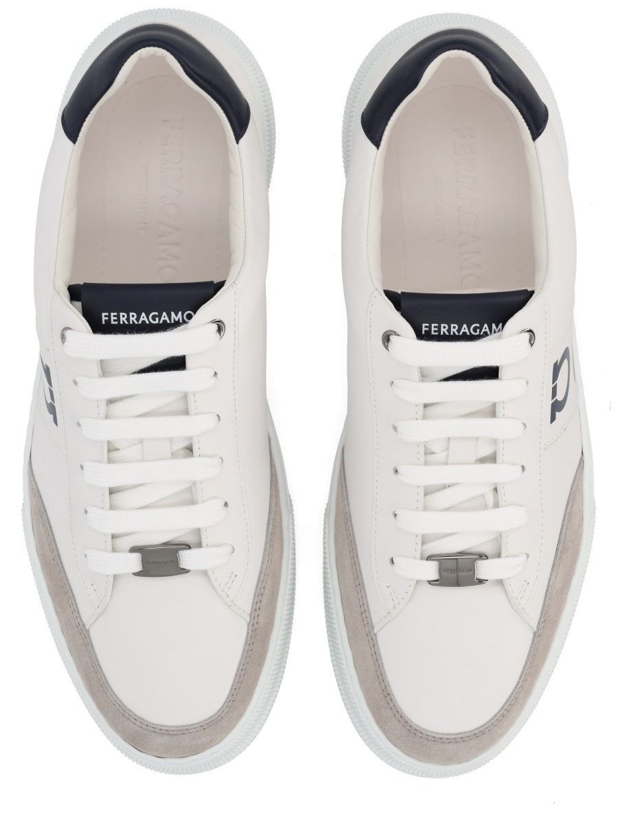 Ferragamo Stylish Leather Sneakers for Men - FW25 Collection