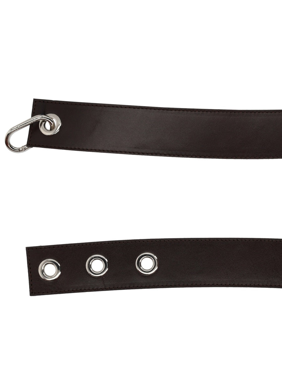 PALOMA WOOL Wool Belt with LWG Leather Detailing
