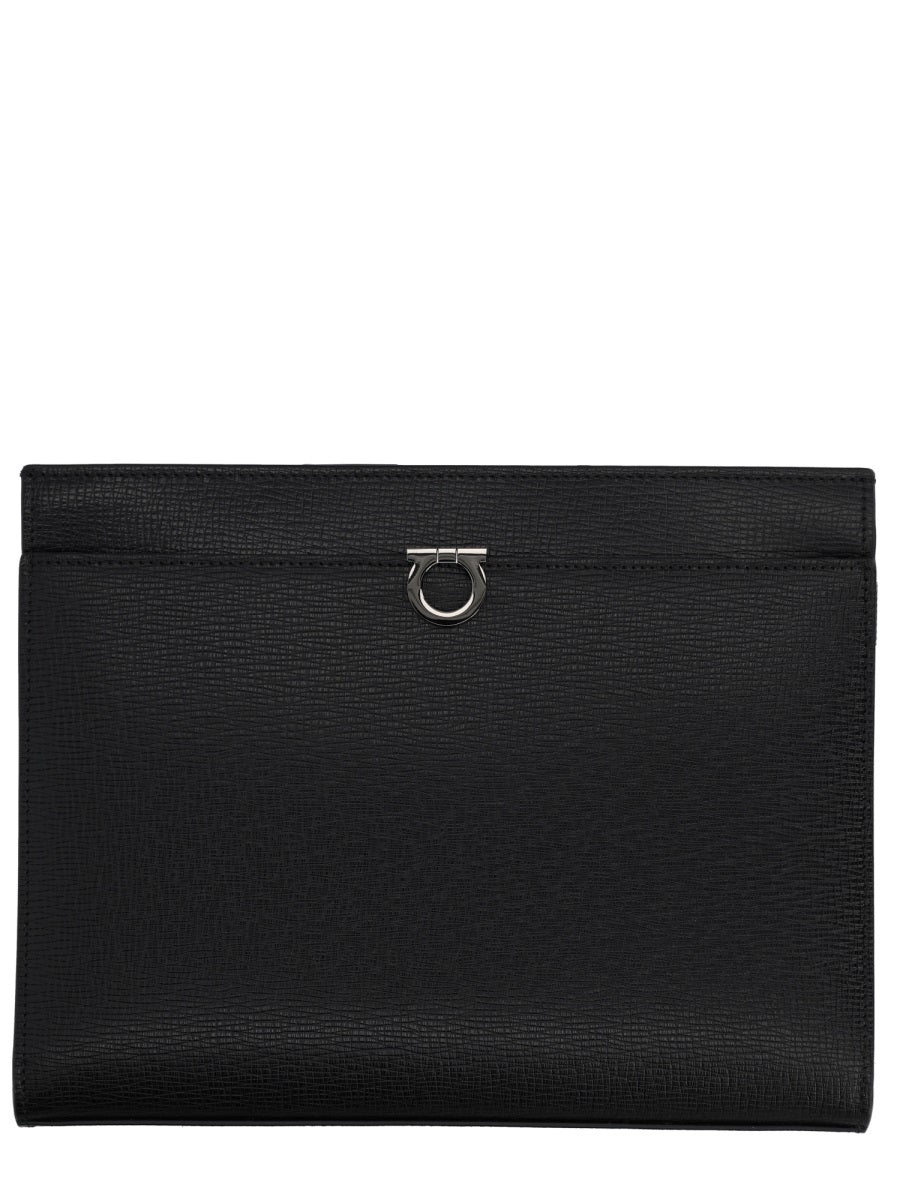 Ferragamo Premium Leather Clutch for Men - FW25 Collection