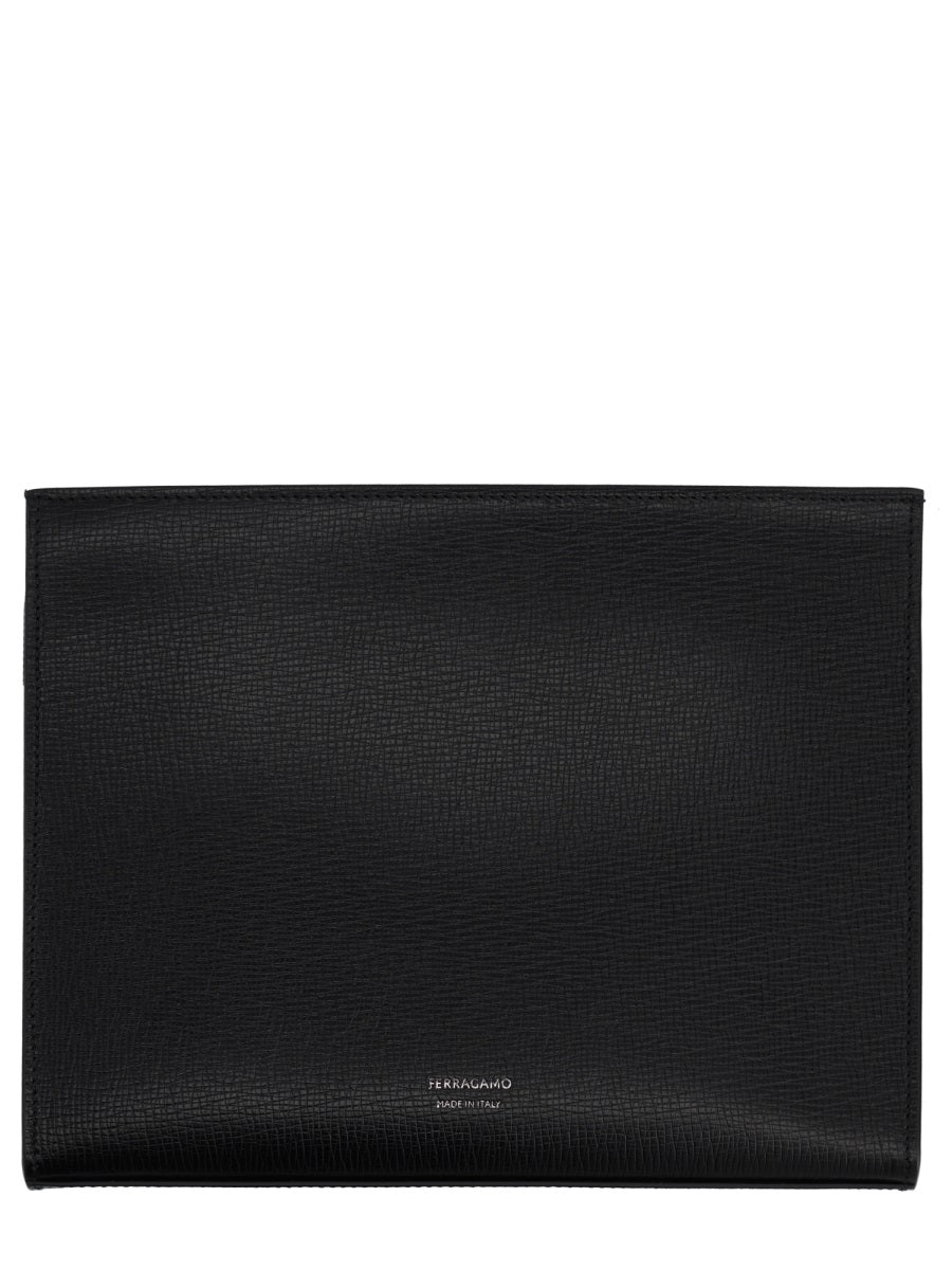 Ferragamo Premium Leather Clutch for Men - FW25 Collection