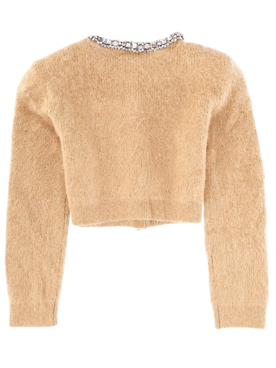 SELF-PORTRAIT Feminine Knit Sweater with Artistic Detail