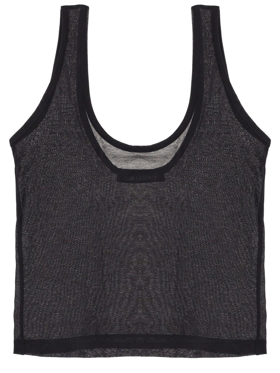 OUR LEGACY Legacy Black Stocking Jersey Top - Women’s SS26