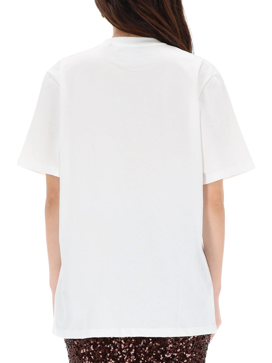 ROTATE BIRGER CHRISTENSEN Organic Cotton T-Shirt for Women - Spring/Summer 2026