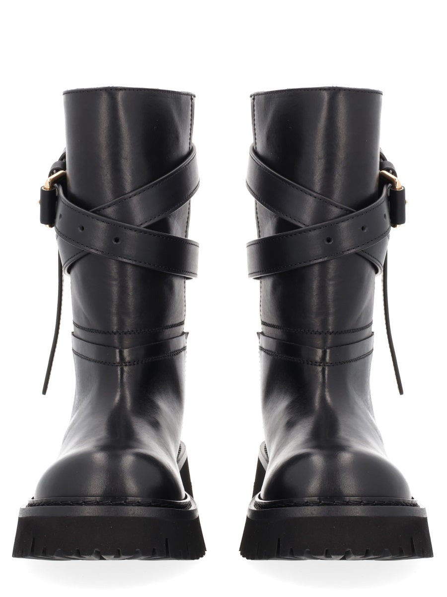 MOSCHINO Chic Classic Leather Boots